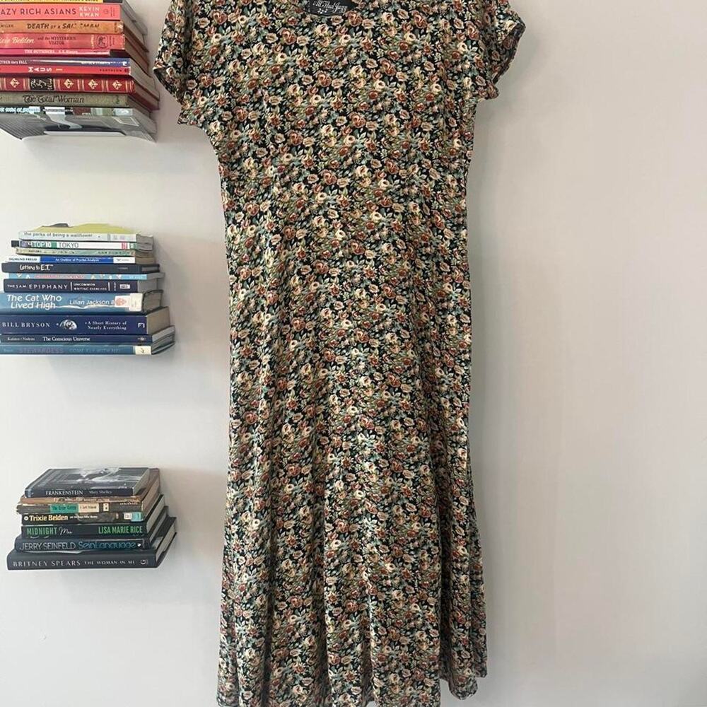 Vintage 90s All That Jazz Floral Maxi Summer Dress Size 11/12